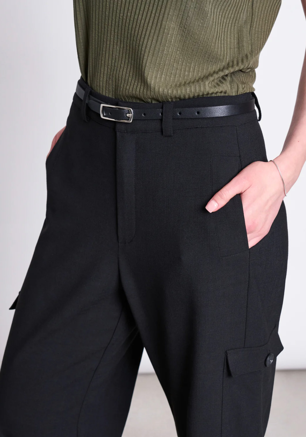 Jan 'n June Gürtel NYBY Thin Belt Black/Silver