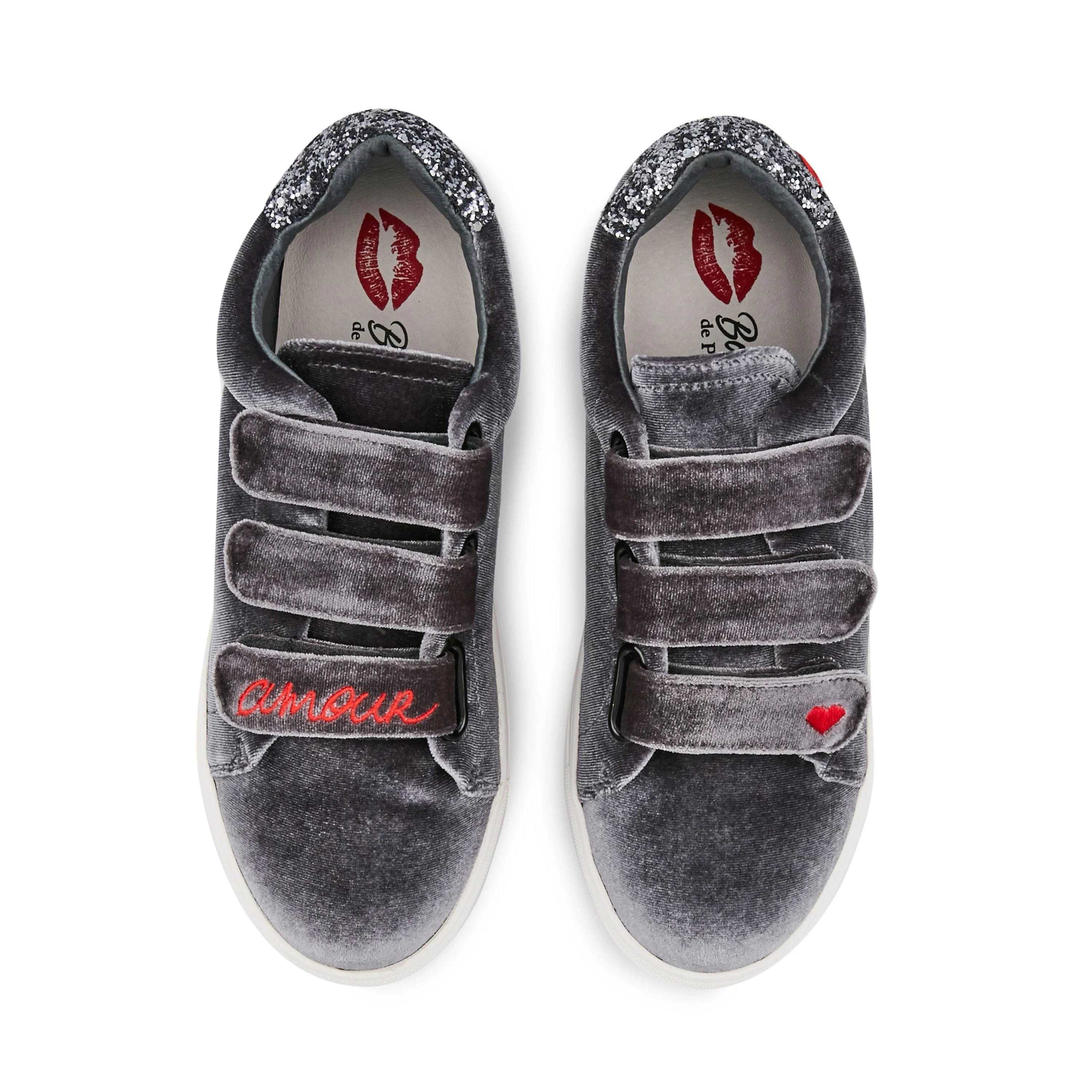 EDITH AMOUR - Sneakers en cuir | Gris