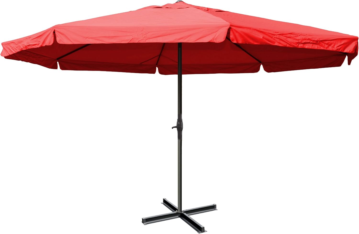 Sonnenschirm Meran Pro, Gastronomie Marktschirm mit Volant Ø 5m Polyester/Alu 28kg ohne Ständer