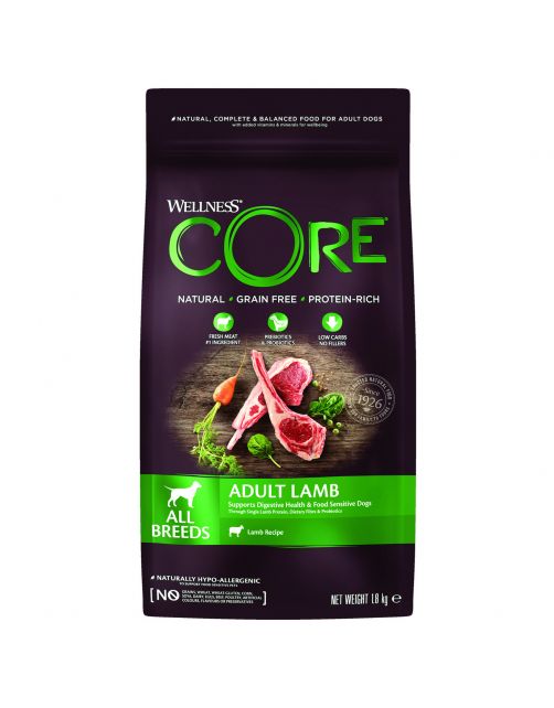 Wellness Core Grain Free Dog Adult Lam - Hondenvoer