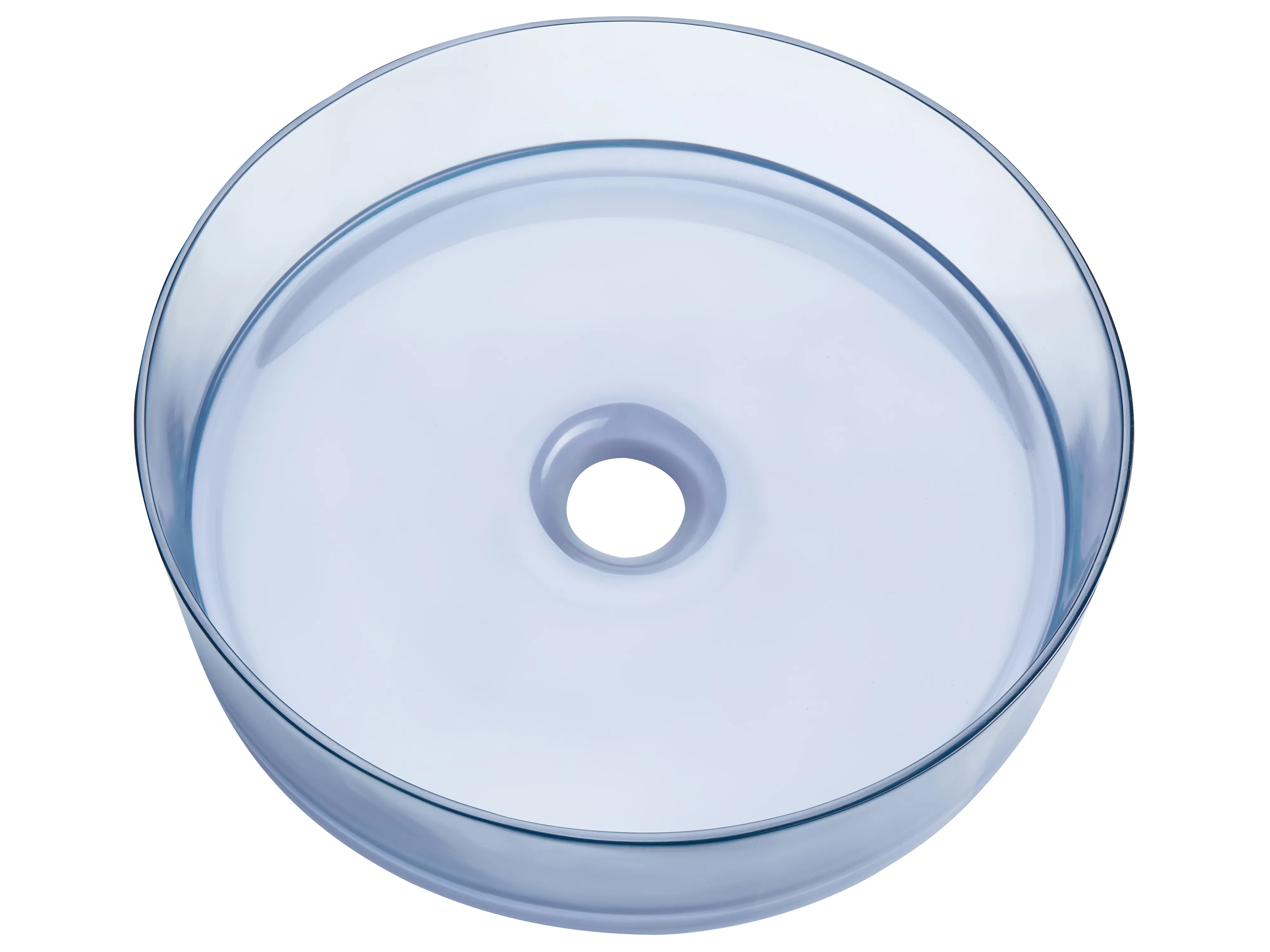 Wastafel voor aanrechtblad TOLOSA ⌀ 36 cm Solid surface Lichtblauw