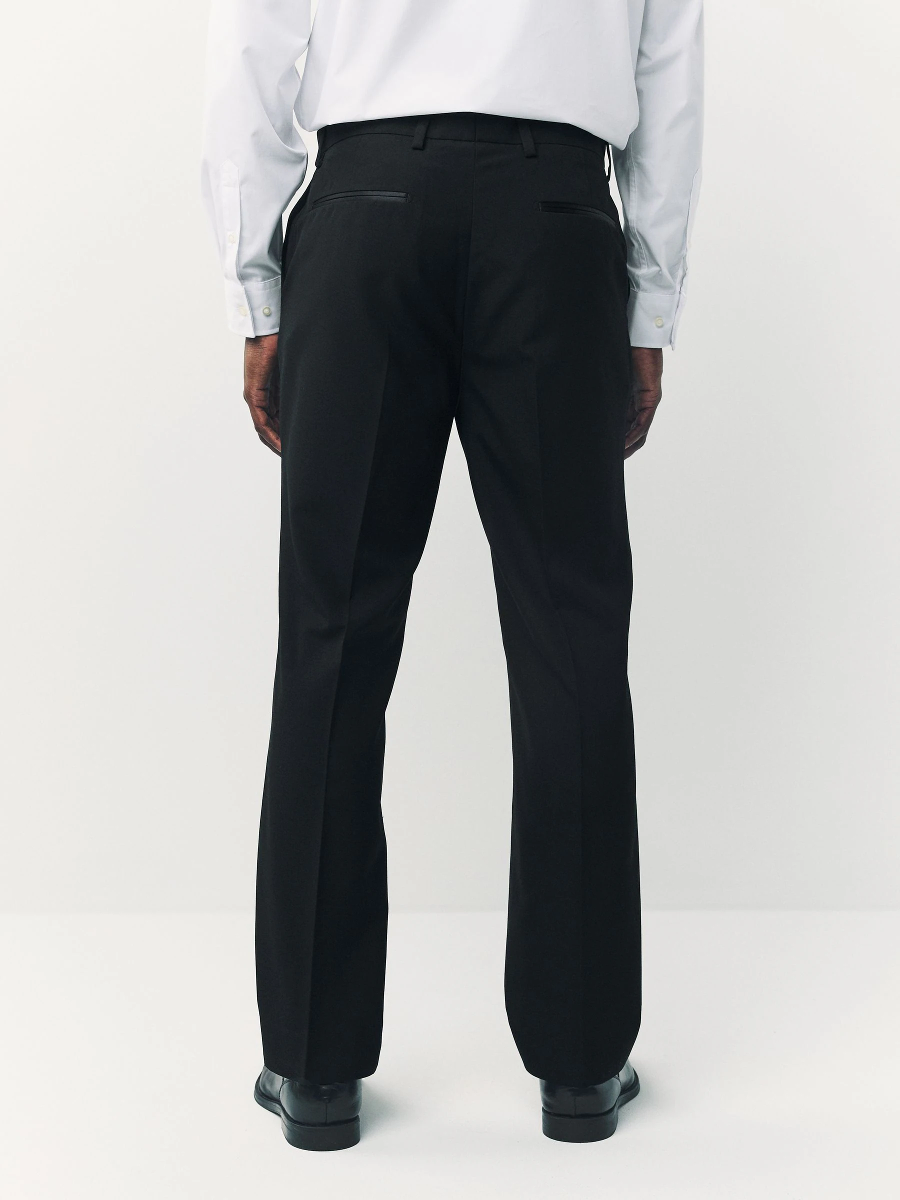 Zwart - Normale Pasvorm - Pantalon in smokingstijl