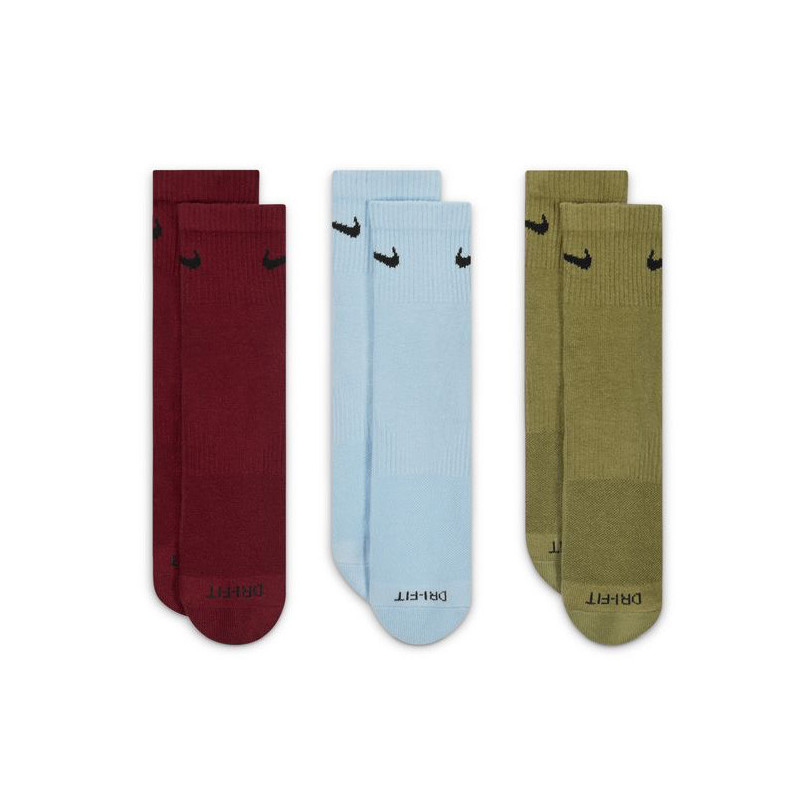 Chaussettes Nike x3 Everyday Mid Cushion Plus color