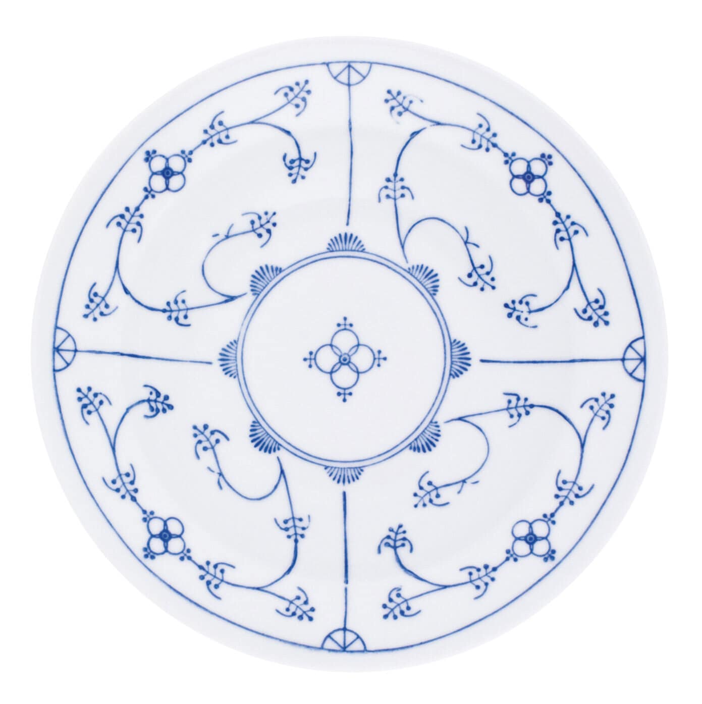 KAHLA Suppenteller TRADITION Blau Saks 6er Set Porzellan weiß/blau