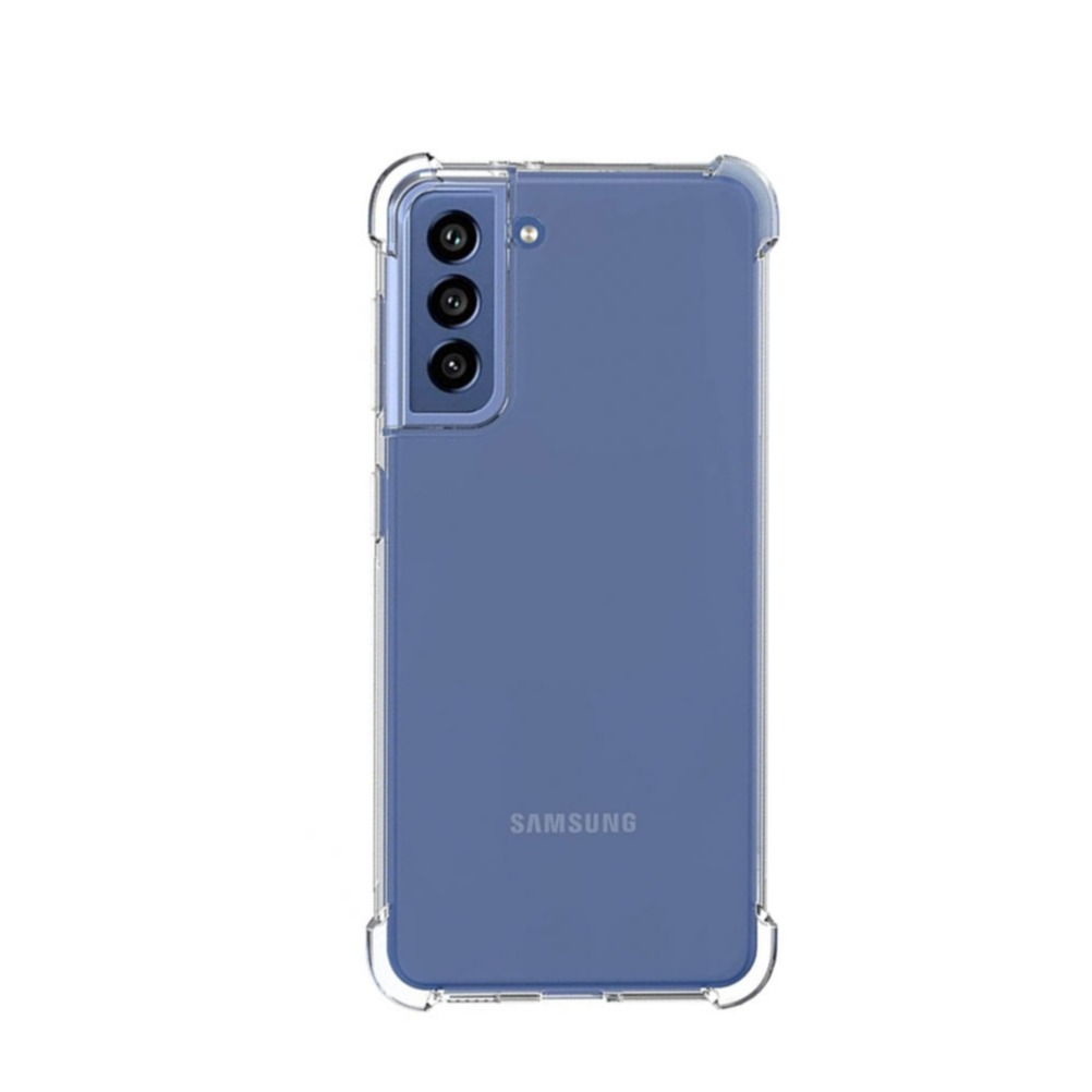 Samsung Galaxy S21 FE 5G Gummi Case Hülle Air Cushion Rahmen mit Fallschutz - Transparent