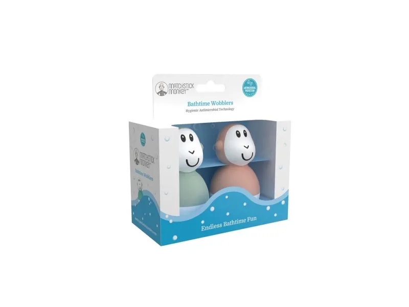 Matchstick Monkey Bathtime Wobblrs grøn/rosa
