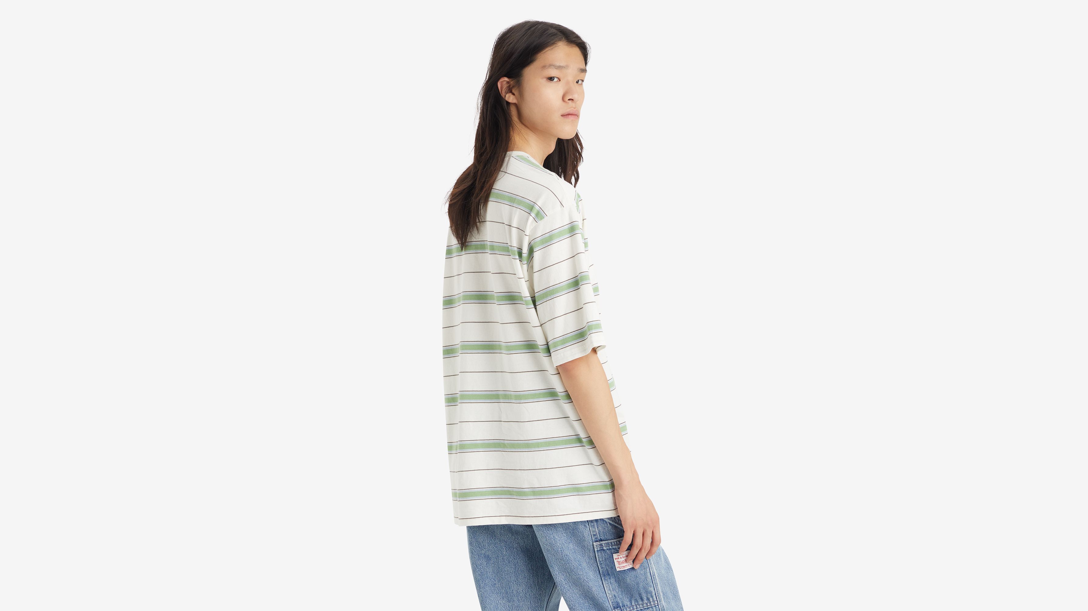 T-shirt Workwear - Stanlee Stripe Egret - Multicolore