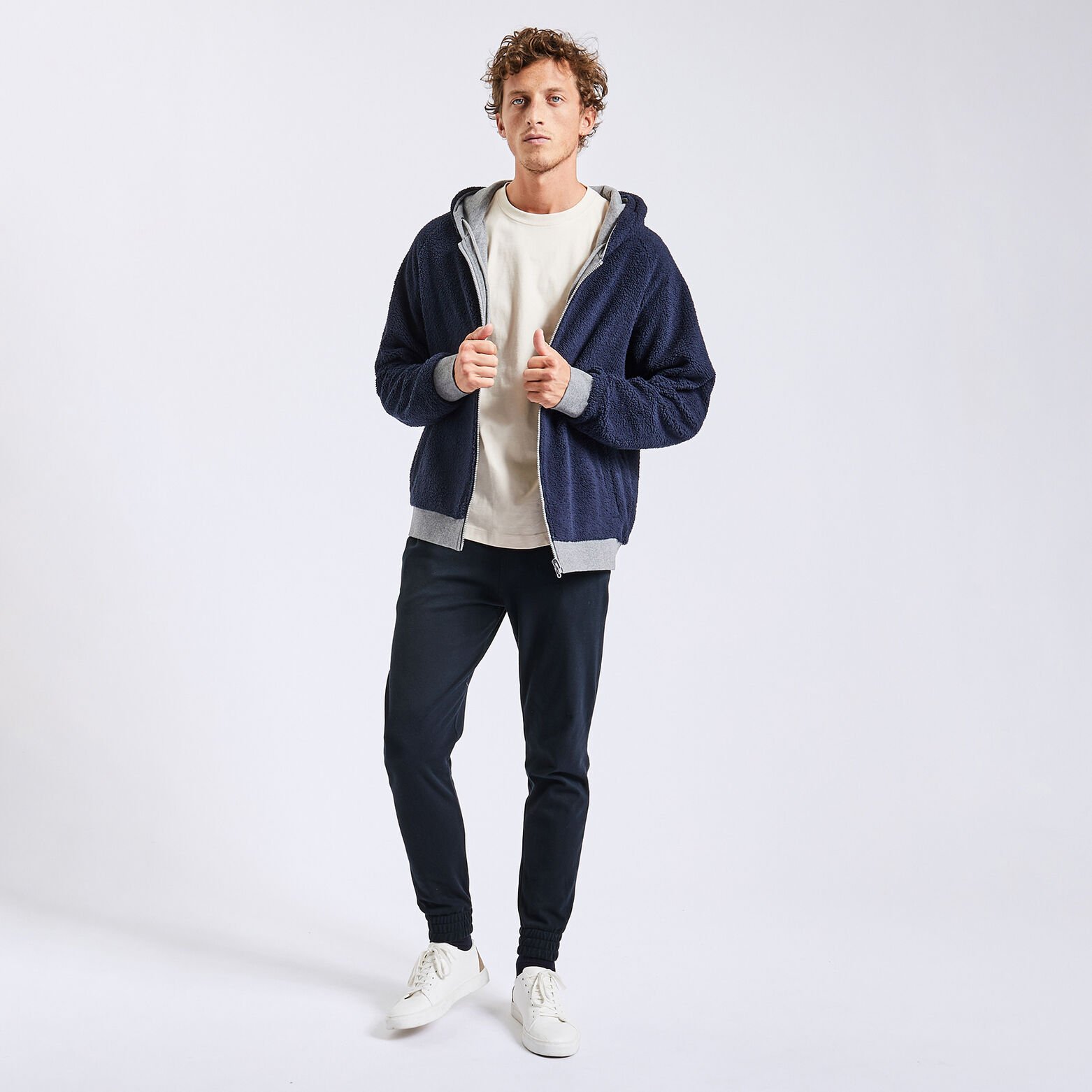 Pantalon de pyjama avec cordons Bleu foncé