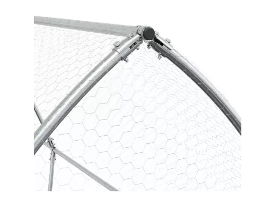 Cage pour poules argenté 400x105x182 cm acier galvanisé