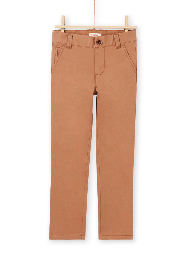 Pantalon uni marron enfant garçon
