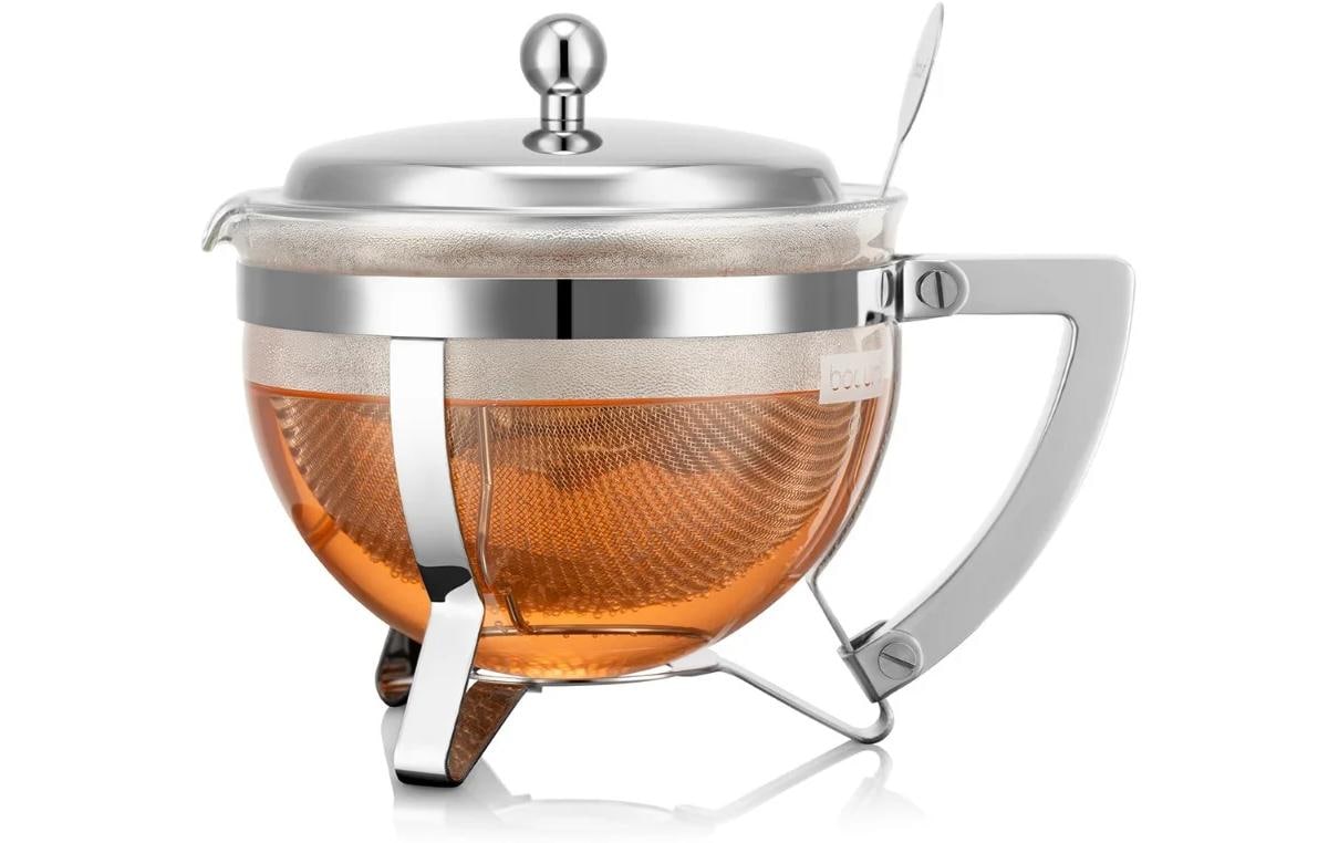 Teekanne mit Metallgriff CHAMBORD Verchromt, 1.3 lTeekanne mit Edelstahlfilter