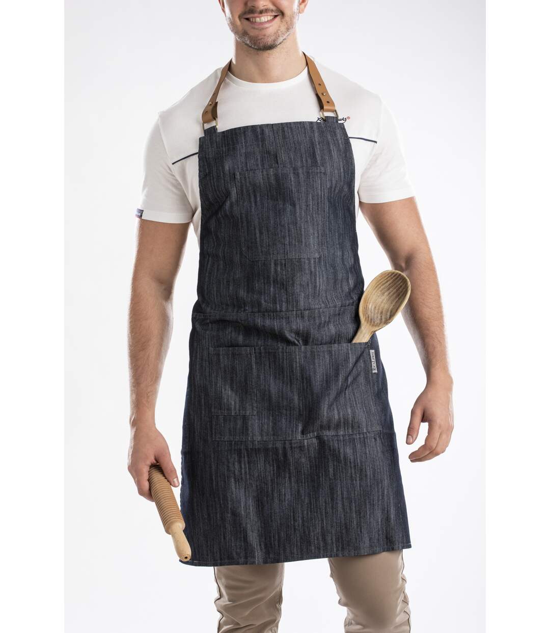 Tablier en denim brut AMALFI BLEU