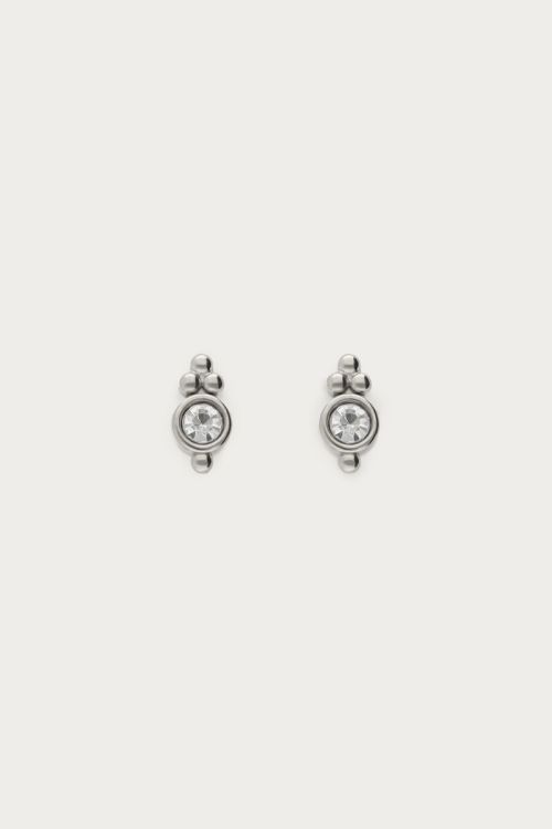 Studs met transparante strass dots