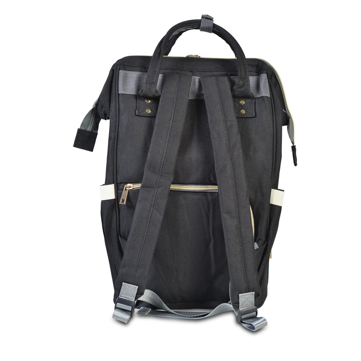 Cangaroo Kinderwagentasche Amelia, Rucksack Hauptfach, Seitenfächer Tragegriffe schwarz
