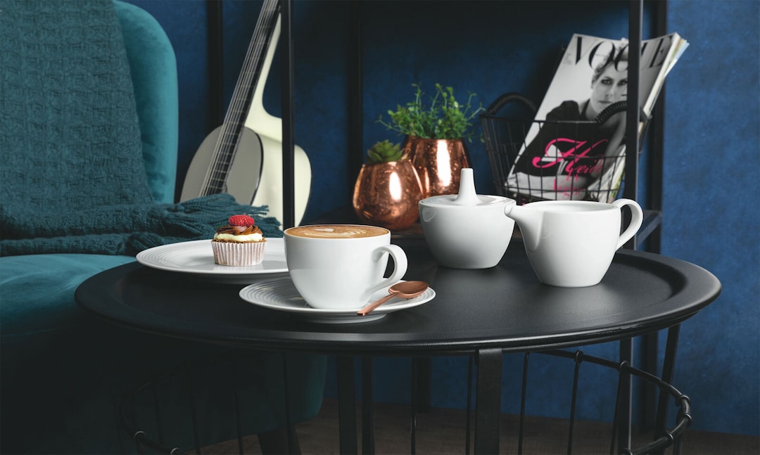 Seltmann Weiden Milchkaffee-Tasse BEAT 6er Set weiß