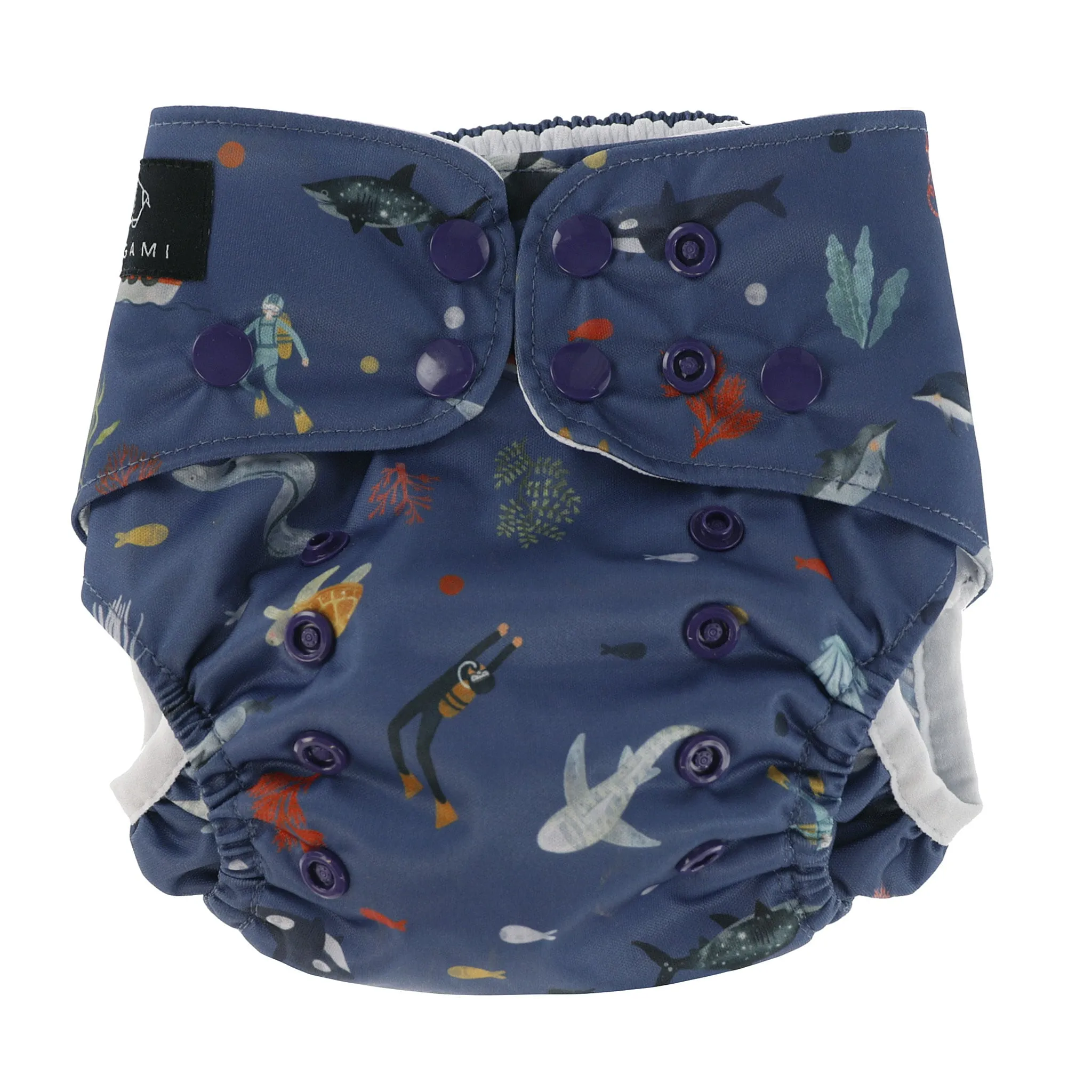 La Petite Ourse T-Shirt Maillot + Couche Maillot - Baleine