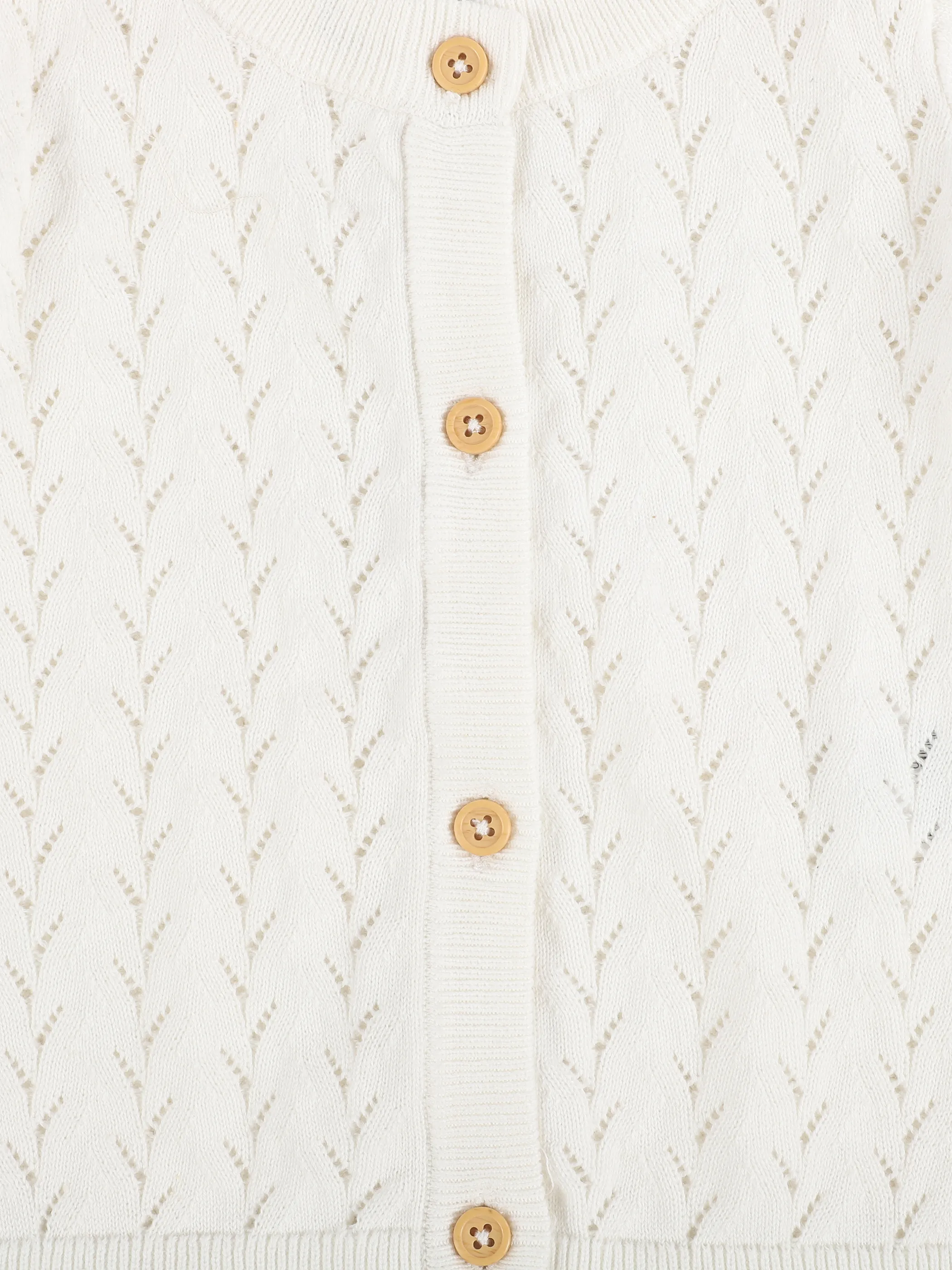 Baby Mädchen Cardigan mit Lochstickerei