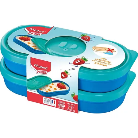 Maped Concept Kids Dose, Snack-Box KIDS blau, 150 ml, 2 Stück