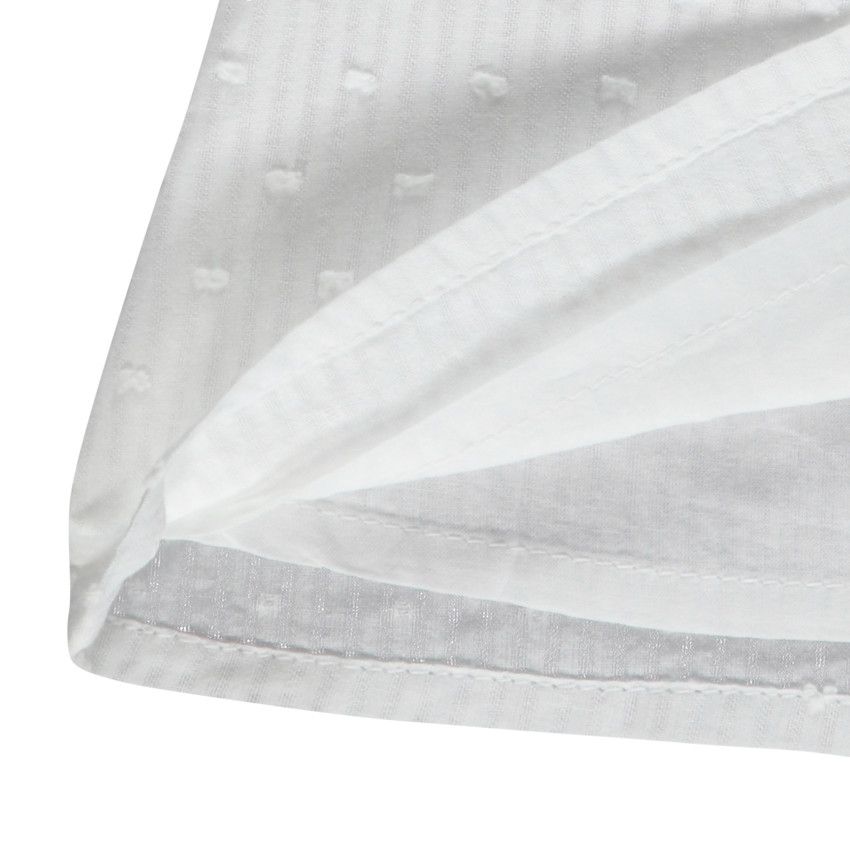 Débardeur plumetis à collerette en broderie anglaise pour bébé fille - Blanc