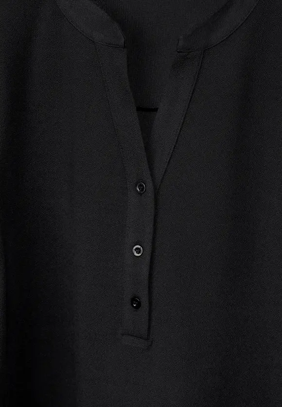 Langarmkleid in Unifarbe - Black