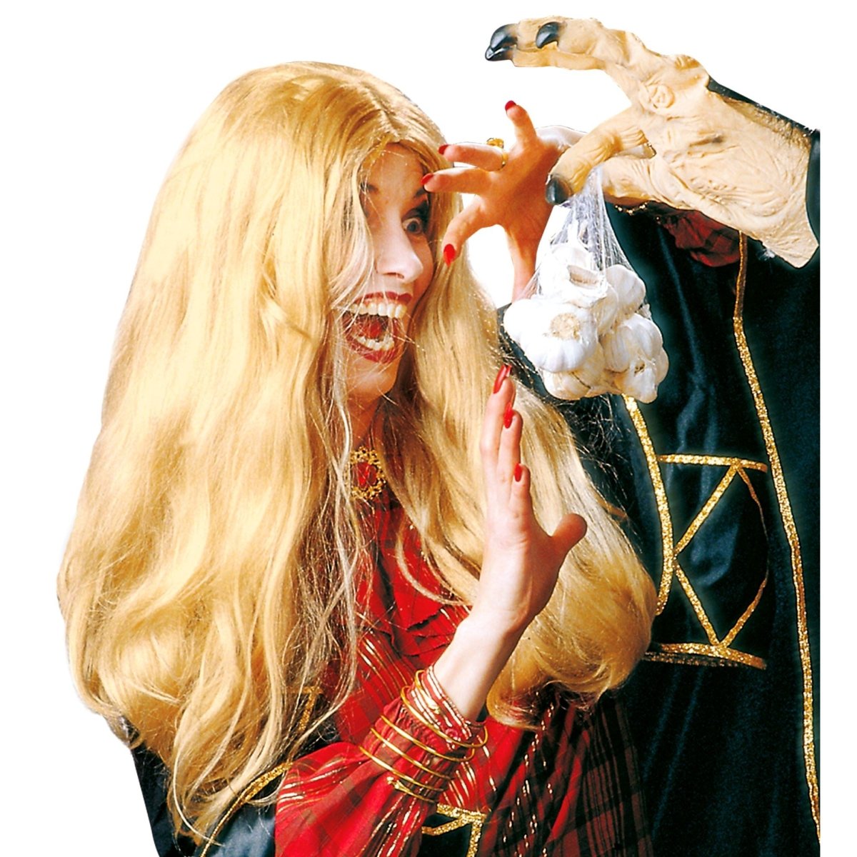 Halloween Pruik Blond Heks