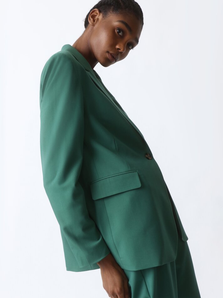 Blazer com gola de lapela - Verde