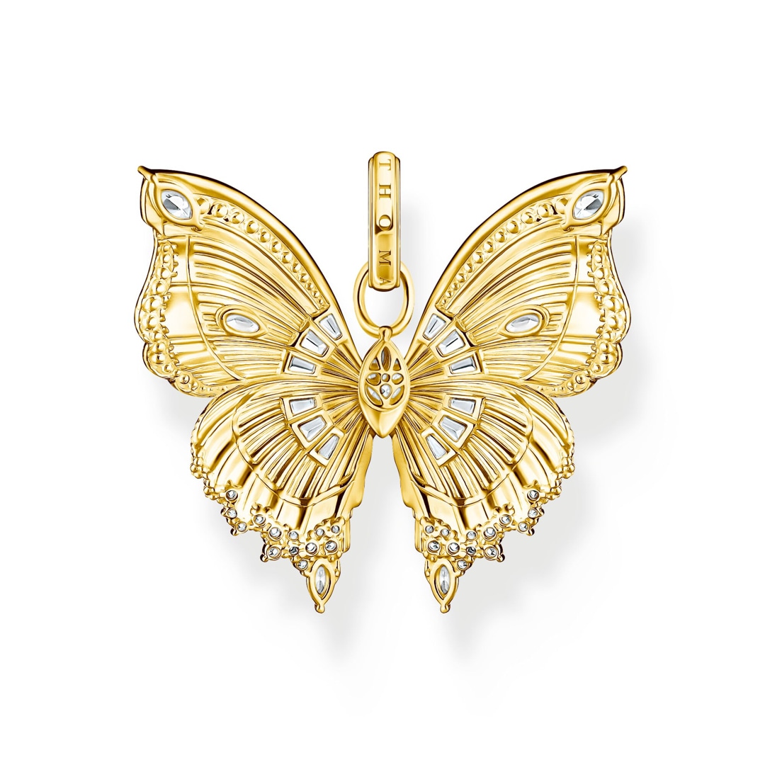 Thomas Sabo Blooming Skies Anhänger Schmetterling Butterfly Paradise mit Steinen vergoldet