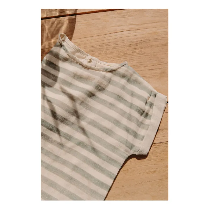 Studio Bohème Blouse Praslin Rayée | Vert
