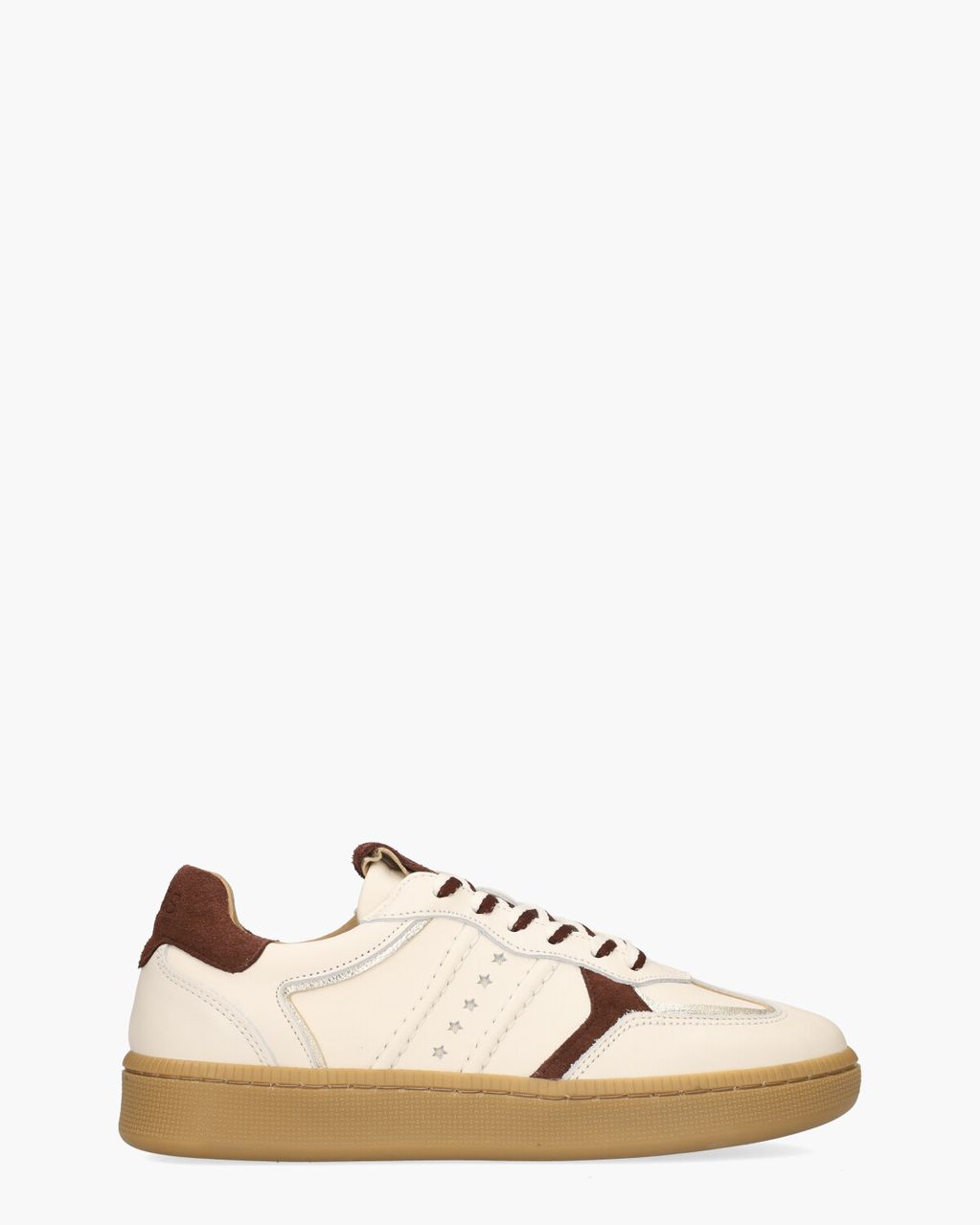 DWRS Label Mirabel Off-White/Bordeauxrood Damessneakers