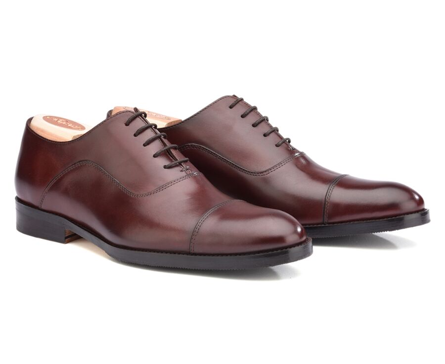 Richelieu homme Bordeaux semelle cuir avec patin - BRACKLEY PATIN