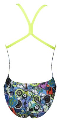 Maillot de Bain Femme Arena Lightech High Phantasy Prints Moto Patches Vert