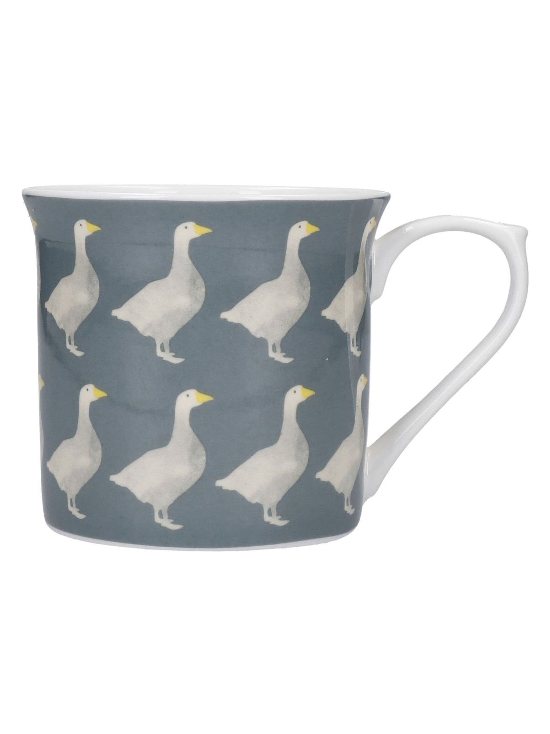Kitchencraft Set of 4 Goose Patterned Bone China Mugs