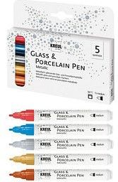 Kreul Porselein Marker Metallic Set - 5 Metallic Kleuren Porcelein stiften