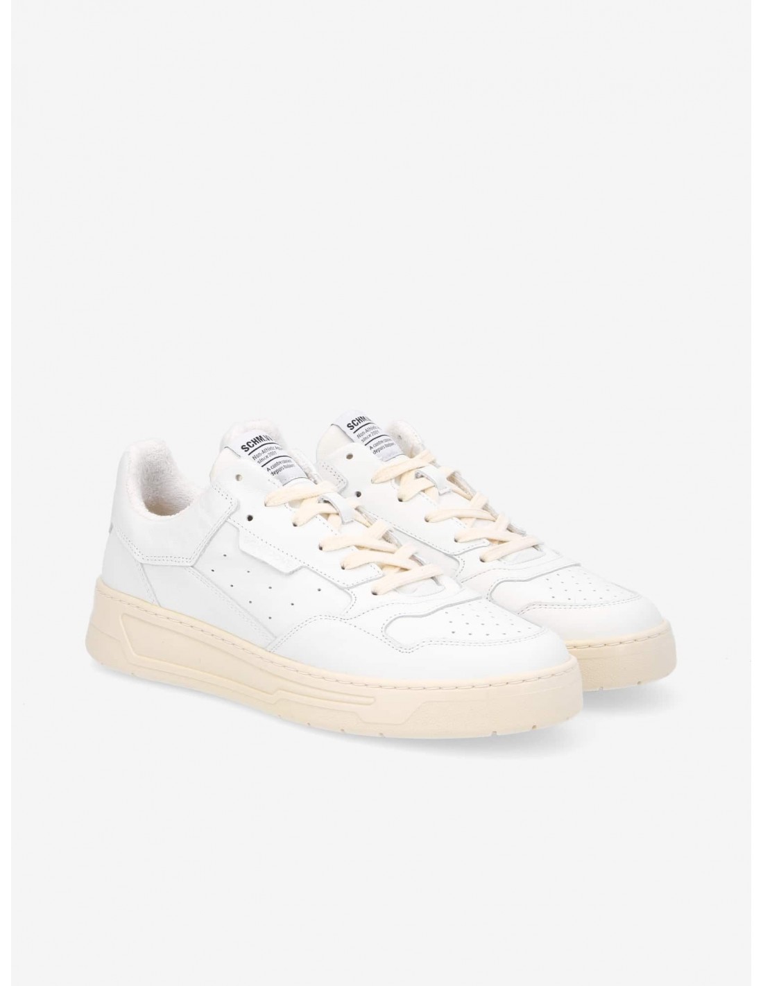 schmoove baskets de ville femme smatch new trainer cuir blanc