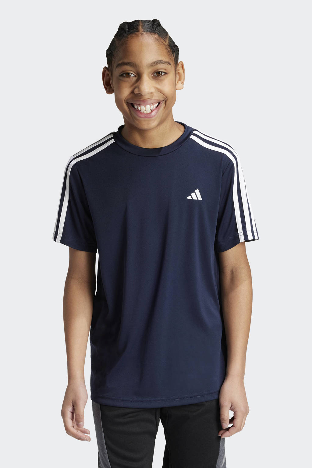 adidas sportshirtdonkerblauw/wit