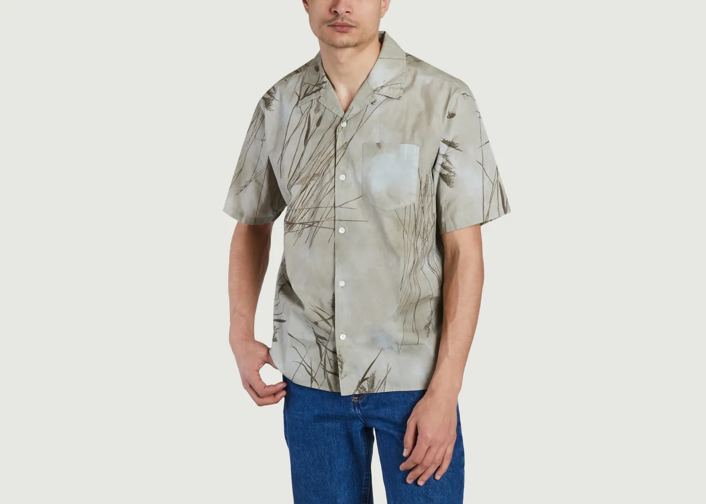 Chemisette imprimée en coton Carsten Norse Projects