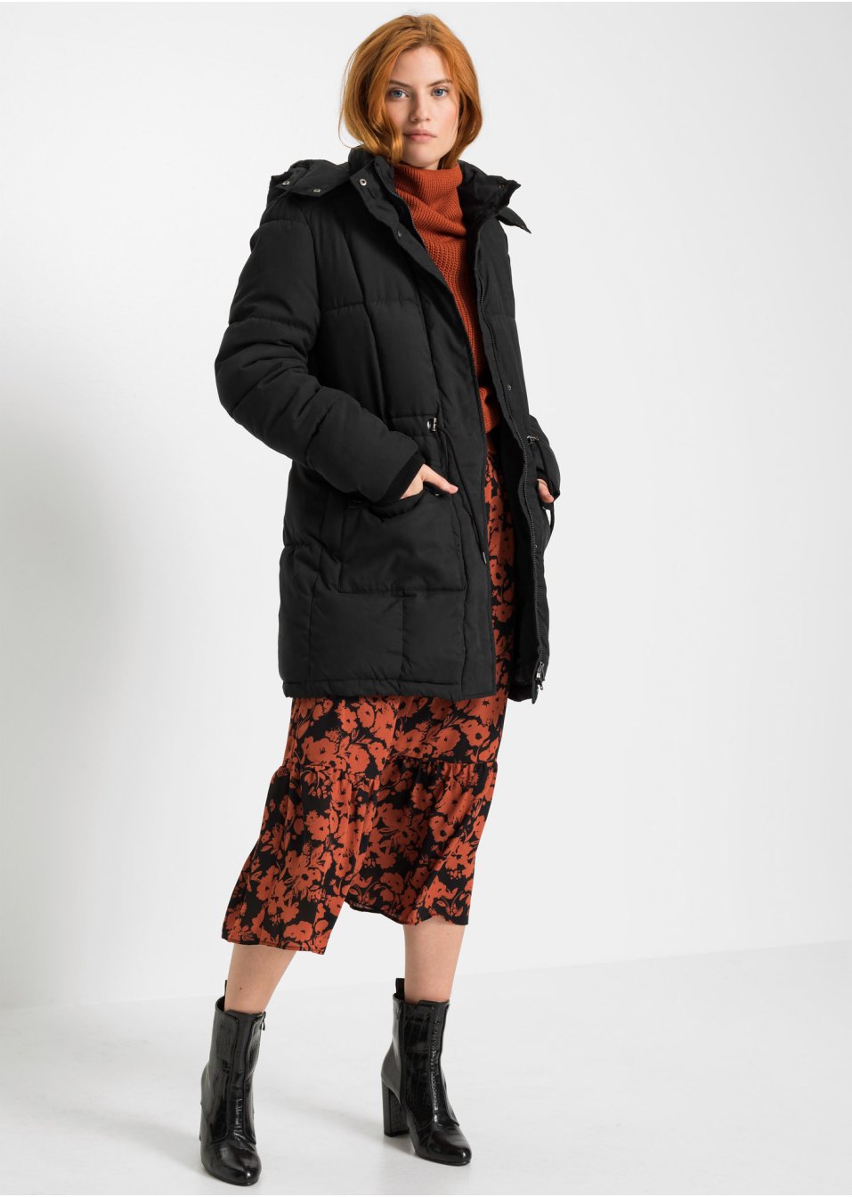 Veste d'hiver avec cordon réglable à la taille