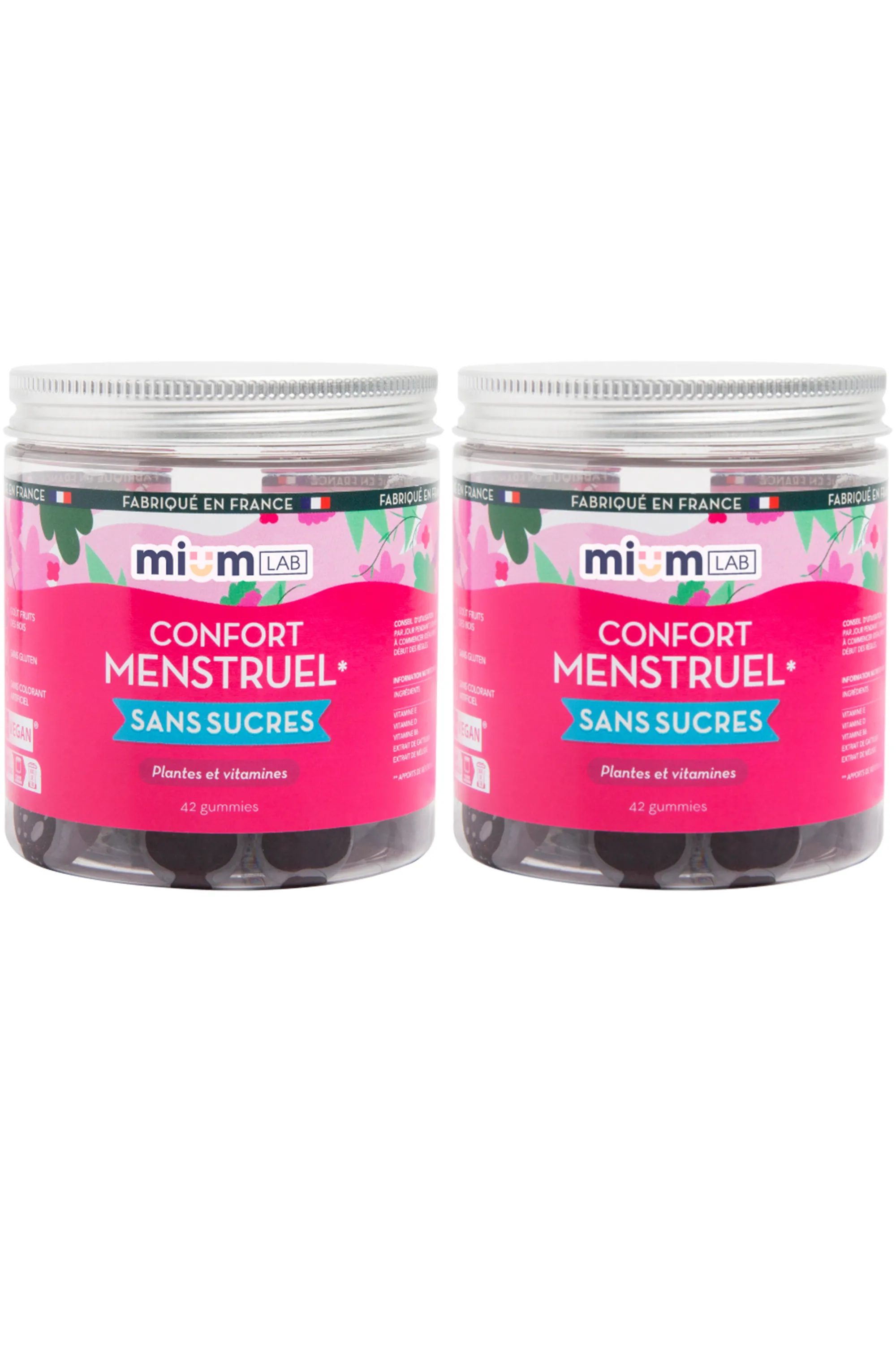 Mium Lab ex Les Miraculeux Compléments alimentaires gummies Confort Menstruel sans sucres-100 g