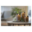 Kubbelys med flamme som flakker LED 3 deler 10/12,5/15 cm