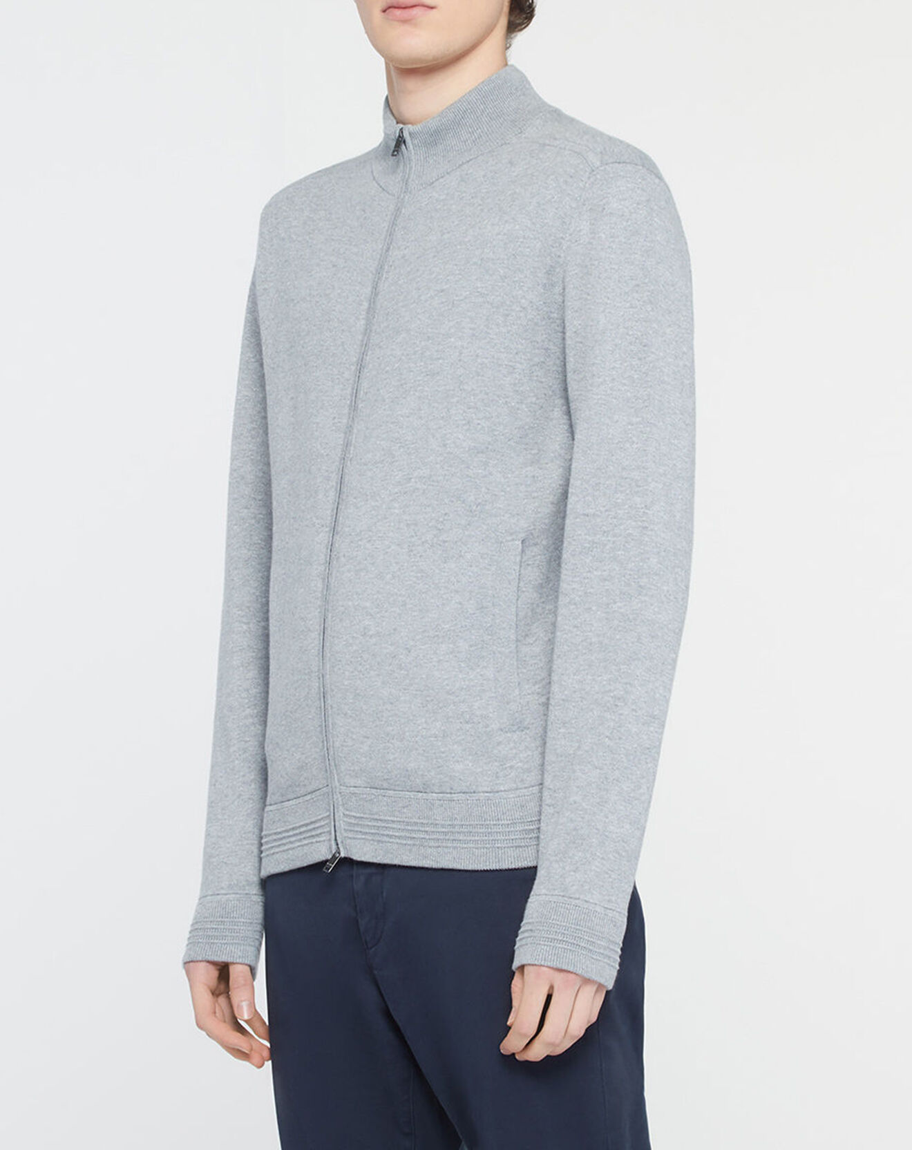 Hackett London Gilet Jersey zippé gris