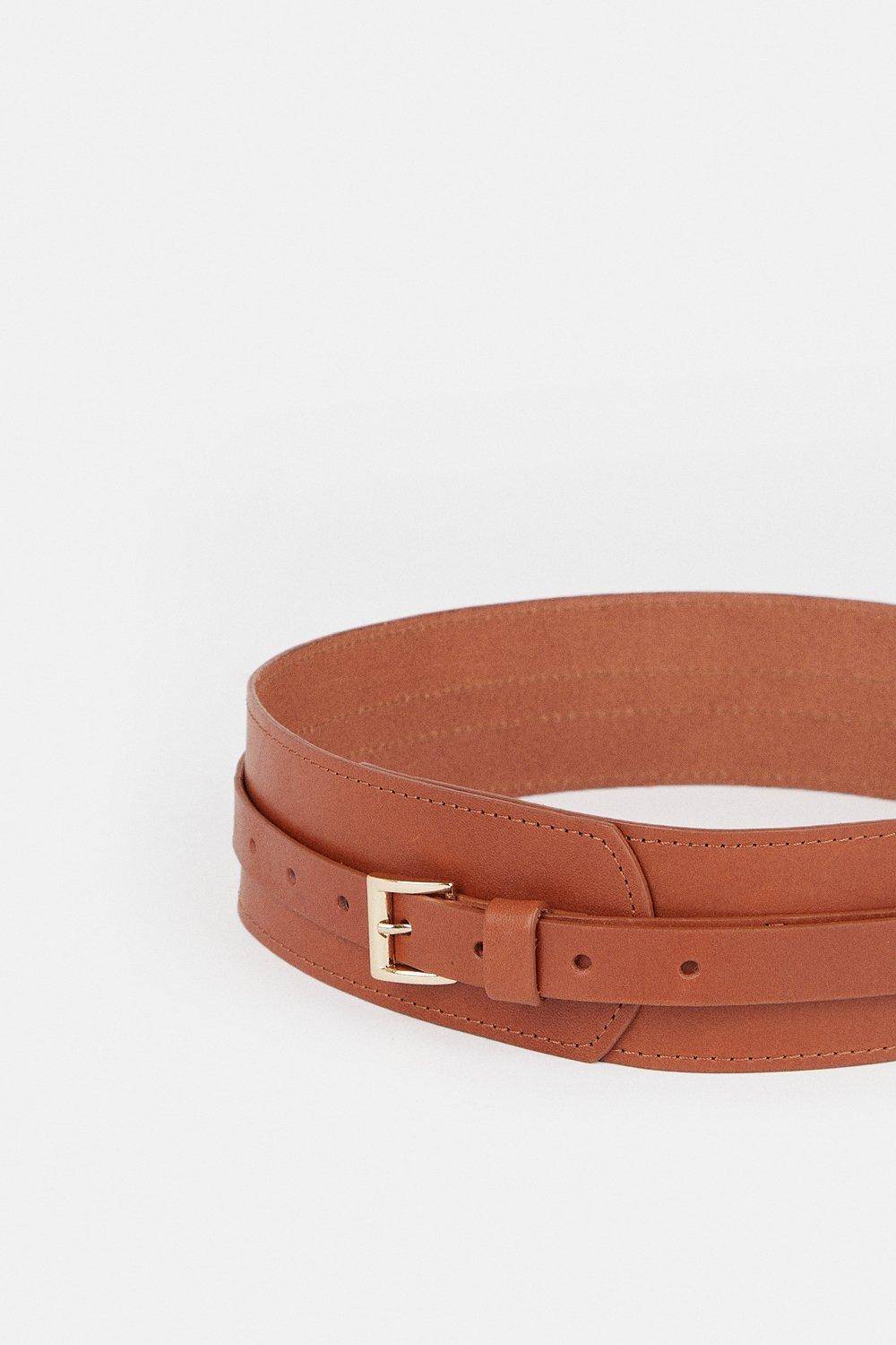 KarenMillen Ceinture en cuir à garniture de boucle