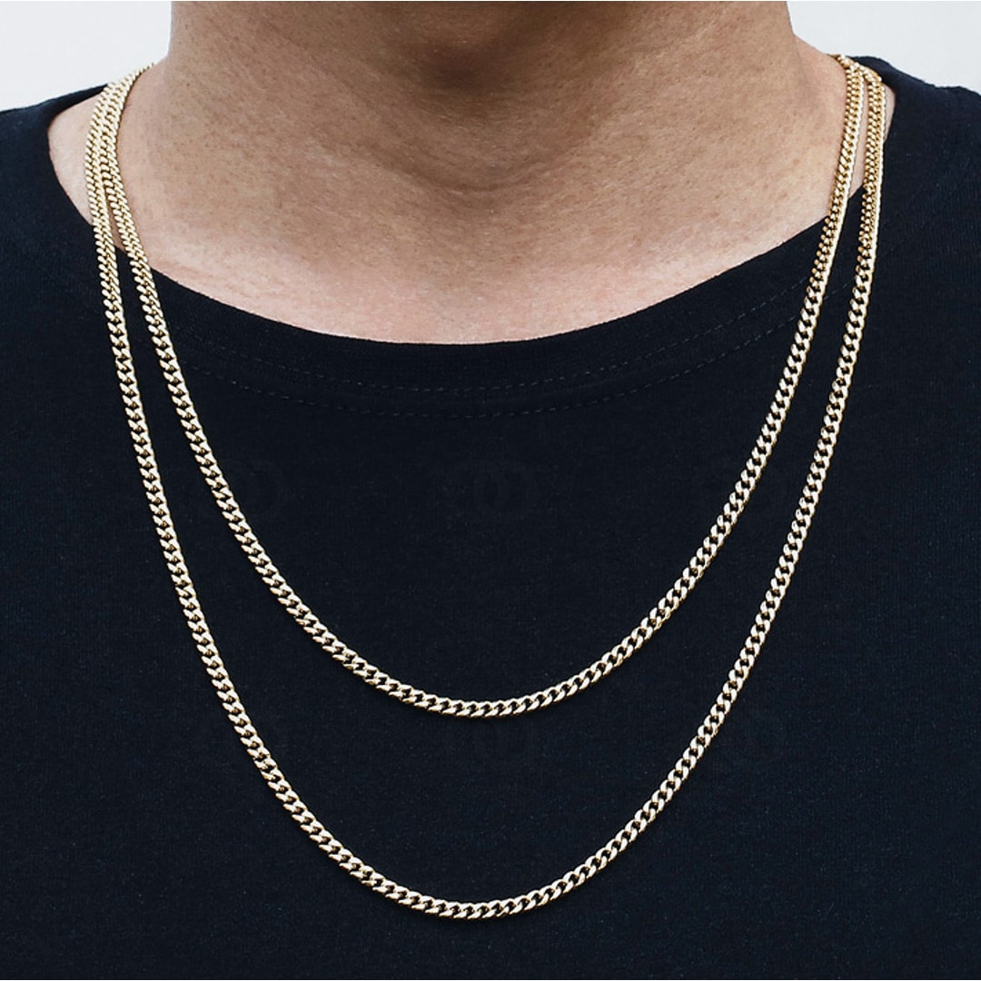 3mm Cuban Link Panzerkette vergoldet