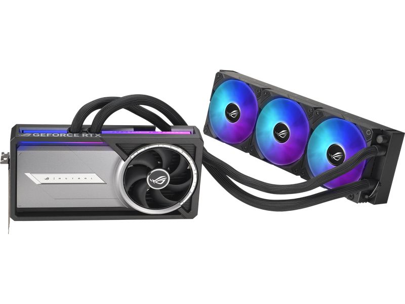 ASUS ROG Grafikkarte ROG Astral LC GeForce RTX 5090 32 GB Gaming Grafikkarte mit All-in-One-Flüssig-CPU-Wasserkühlung