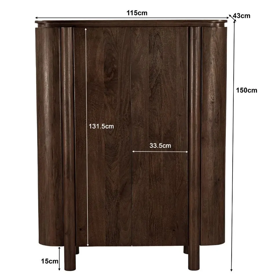 Livingfurn - Kabinetkast - Salano Brown 150 cm - Bruin