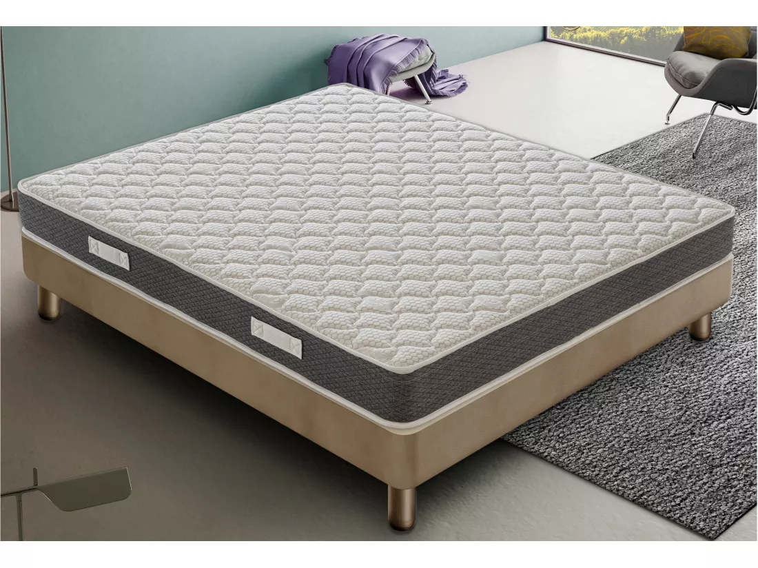 Matelas ressorts ensachés 90x190 cm accueil mousse hr epaisseur 22 cm