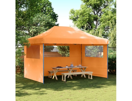 VIDAXL - Tente de réception pliable escamotable avec 3 parois latéral...