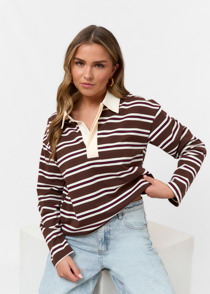 Bibi polo choco bruin