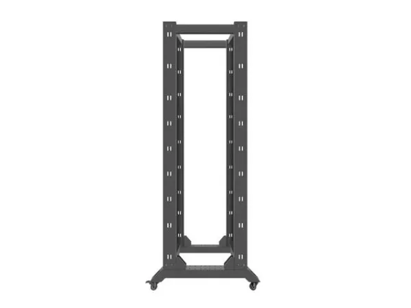 Lanberg - Rack åben ramme - 4-pæl - sort - 42U - 19