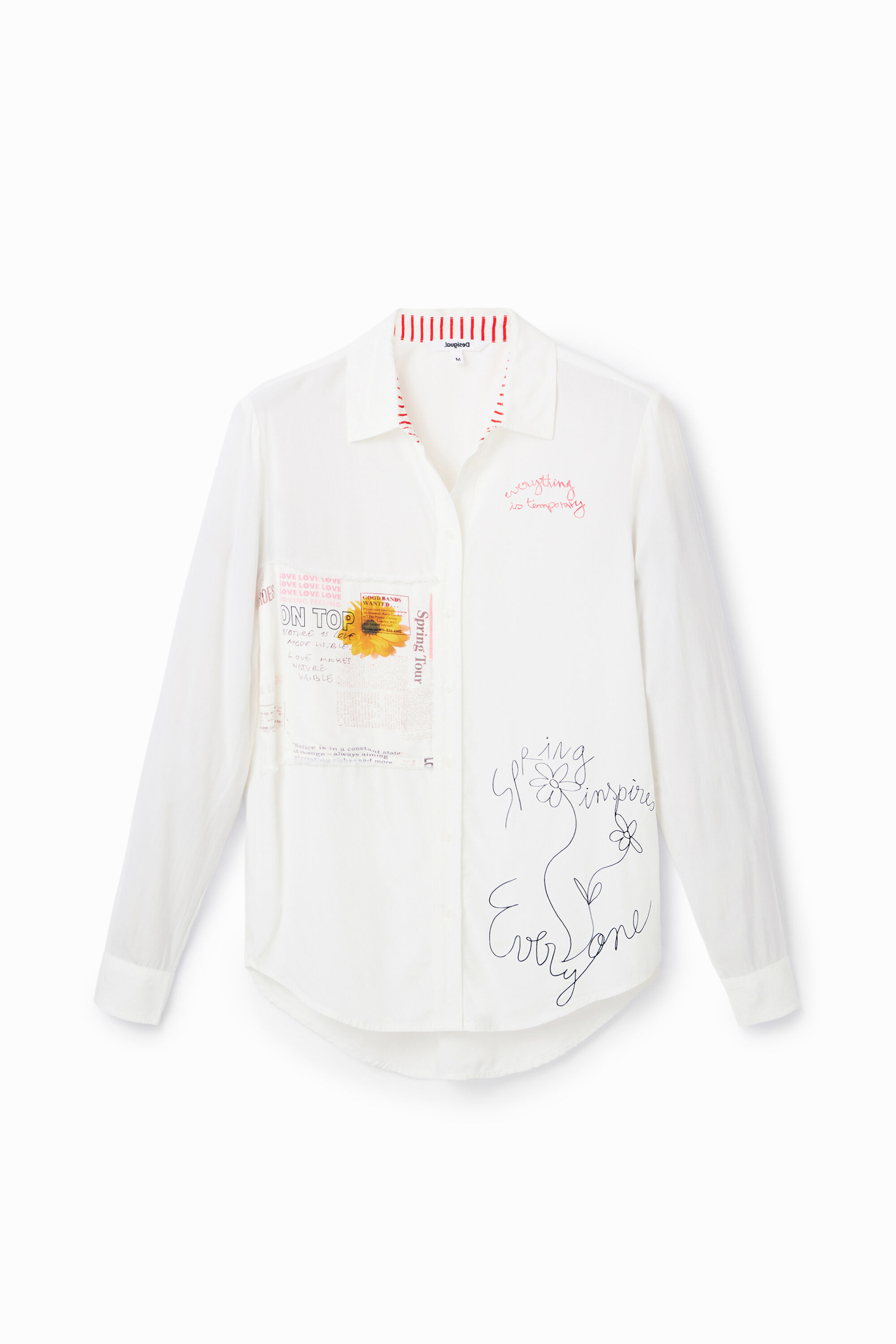 Chemise patchwork messages
