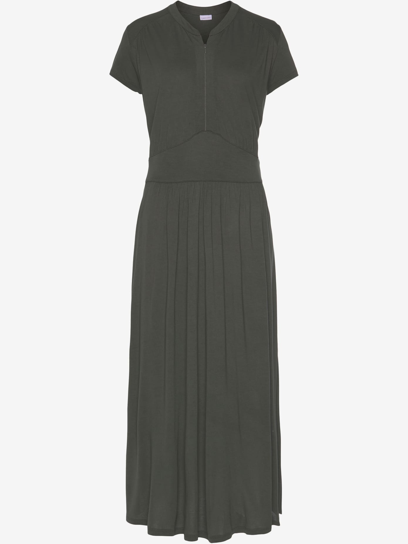 Robe mi-longue minirobe avec glissière devant